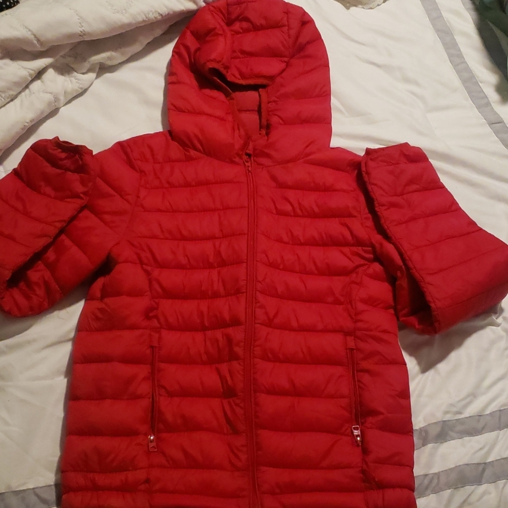 Red snow jacket